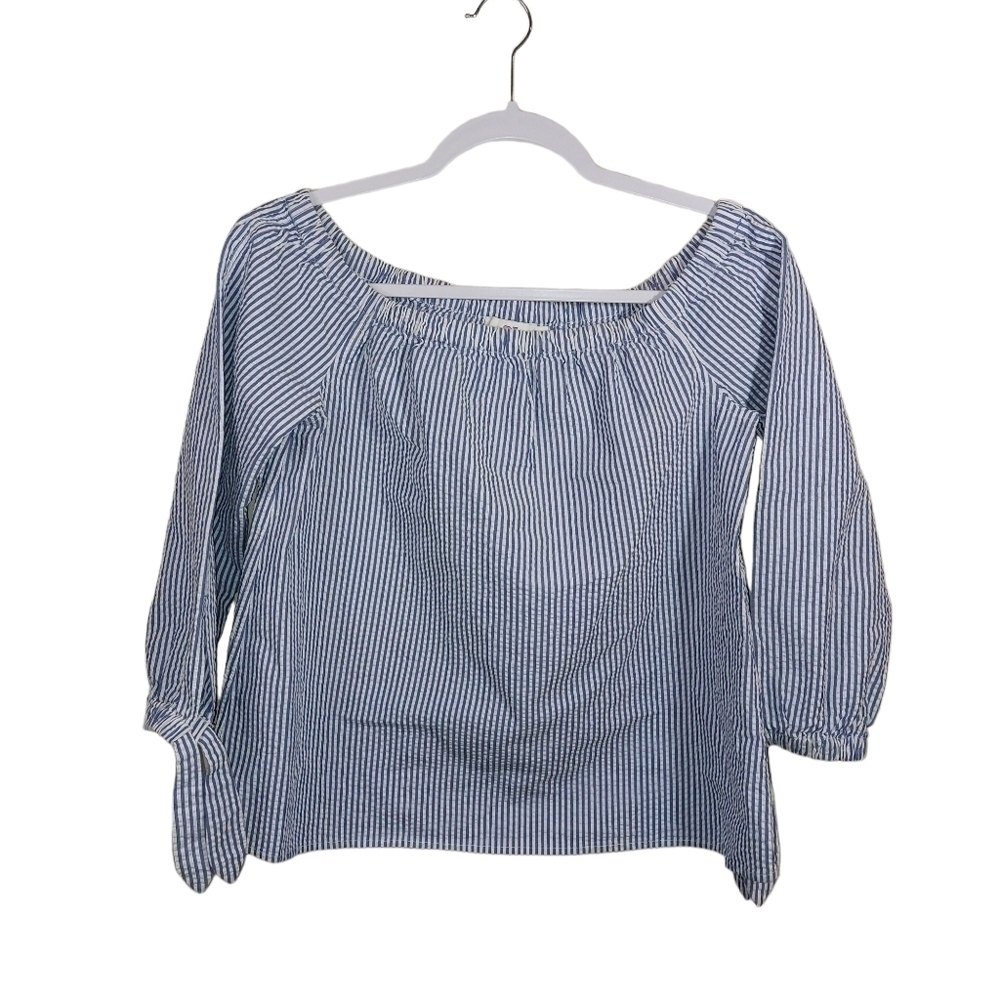 VINEYARD VINES LADIES 3/4 SLEEVE OFF THE SHOULDER BLOUSE- 4